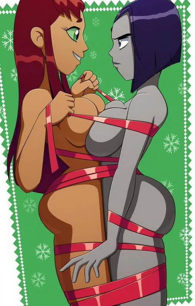 Raven and Starfire Nude
